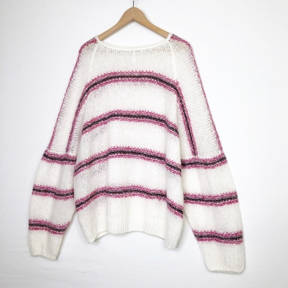 Free People Hockley striped alpaca oversize lightweight sweater - Picture 11 of 14